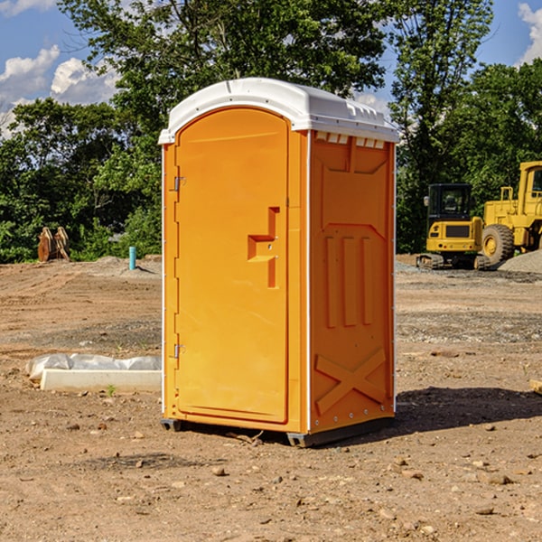 how often are the portable restrooms cleaned and serviced during a rental period in Bowie County Texas